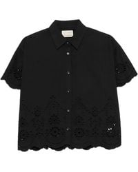 MC2 Saint Barth - Clementine Broderie-Anglaise Scalloped Shirt - Lyst
