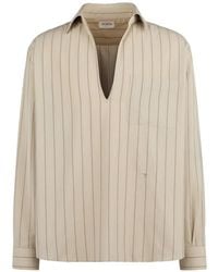 Tod's - Camisa De Seda A Rayas - Lyst