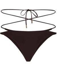 Moschino - Wrap-Around Tie Cut-Out Bikini Bottoms - Lyst