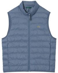 Lacoste - Gesteppte Weste Mit Logo-Patch - Lyst