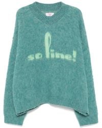Martine Rose - Brushed V-Neck Sweater - Lyst