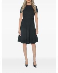 ARMANI EXCHANGE - Ribbed-Knit Short-Sleeve Midi Dress - Lyst