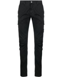 Stone Island - Stretch-cotton Tapered-leg Trousers - Lyst