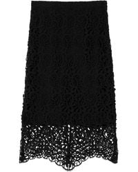 Burberry - Macramé-Lace Pencil Skirt - Lyst