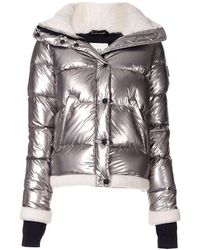 Sam. Doudoune mi-longue à capuche - Métallisé