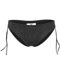 Twinset - Herringbone-Pattern Tie-Fastening Bikini Bottoms - Lyst