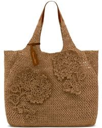Oscar de la Renta - Topaz Floral-Appliqué Shoulder Bag - Lyst