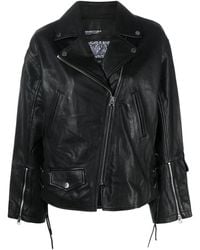 Bimba Y Lola - Leather Biker Jacket - Lyst