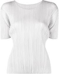 Pleats Please Issey Miyake - Plissé Short-Sleeve T-Shirt - Lyst