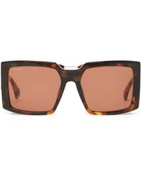 Max Mara - Occhiali Da Sole Oversize Con Motivo Tartarugato - Lyst