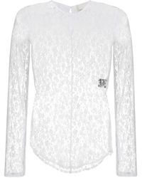 Isabel Marant - Lace-detail Long-sleeved Top - Lyst
