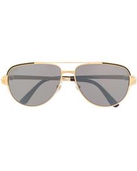 Cartier Gafas de sol con montura estilo aviador - Metálico