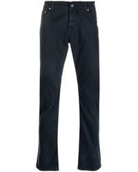 Jacob Cohen - Scarf-Detail Five-Pocket Straight-Leg Trousers - Lyst