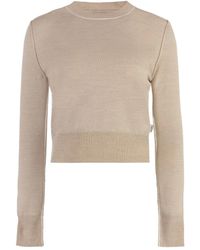 MM6 by Maison Margiela - T-Shirt mit gerippten Bündchen - Lyst