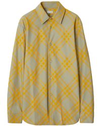 Burberry - Flannel Shirt With Check Motif - Lyst