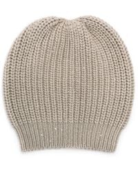 Brunello Cucinelli - Wool Beanie Hat - Lyst