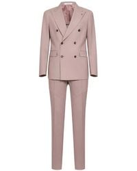 Tagliatore - Peak-Lapel Double-Breasted Suit - Lyst