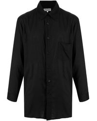 Yohji Yamamoto - Collar-detail Oversize Long-sleeve Shirt - Lyst