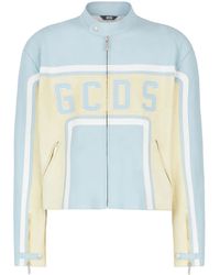 Gcds - Lederjacke Mit Logo-Applikation - Lyst