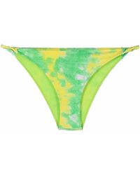 Ganni - Tie Dye-Print Bikini Bottoms - Lyst