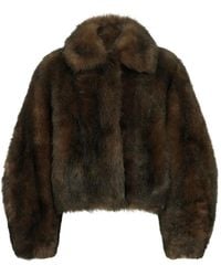 Brunello Cucinelli - Soft-Shearling Outerwear Jacket With Shiny Zipper Pull - Lyst