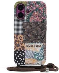Bimba Y Lola - Patchwork-Print Iphone 16 Phone Case - Lyst