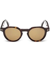 Tom Ford - Tortoiseshell-Effect Geometric-Frame Sunglasses - Lyst