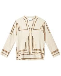 Isabel Marant - V-Neck Long-Sleeve T-Shirt - Lyst