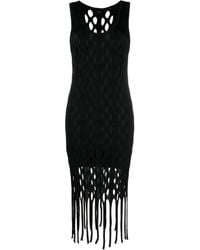 Pinko - Dress With Fringes - Lyst
