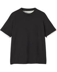 Lanvin - Double-layered Cotton T-shirt - Lyst