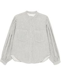 Isabel Marant - Selvia Gestreepte Blouse Met Knopen - Lyst