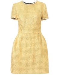 Carolina Herrera - Embellished Tweed Mini Dress - Lyst
