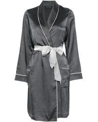 Carine Gilson - Piped Silk-Blend Robe - Lyst