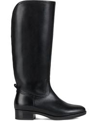 Geox - Felicity Knee-High Leather Boots - Lyst