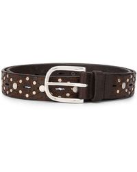 Orciani Cintura con borchie - Marrone