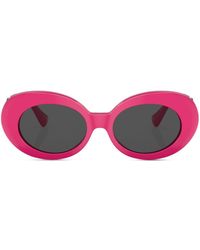 Versace - Medusa Biggie Oval-frame Sunglasses - Lyst