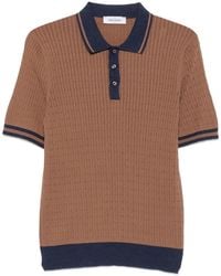 Gran Sasso - Cable-Knit Polo Shirt - Lyst