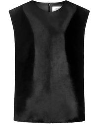 Loulou de Saison - Juni Sleeveless Leather Blouse - Lyst