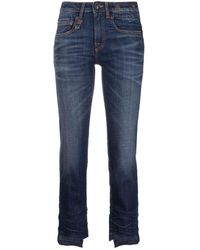 R13 - Mid-rise Cropped Jeans - Lyst