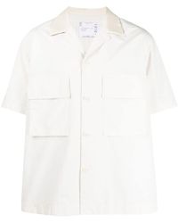 Sacai - Short-sleeve Cotton Shirt - Lyst