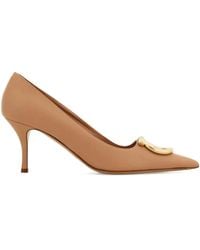 Ferragamo - Gancini Pointed-Toe Pumps - Lyst