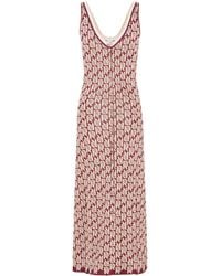 Rabanne - Monogram-Pattern Scoop-Neck Dress - Lyst