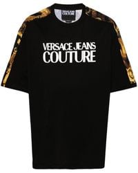 Versace - Watercolour Couture-print Cotton T-shirt - Lyst