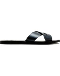 Havaianas - Aqua Metallic Cross-Strap Slides - Lyst