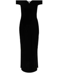 Nanushka - Off-Shoulder Fitted Midi Dress - Lyst