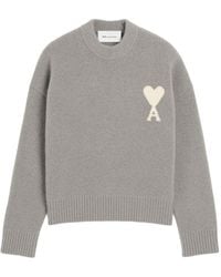 Ami Paris - Alpaca Trui Met Ronde Hals En Ami De Coeur - Lyst