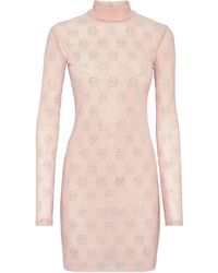 Philipp Plein - Jersey Jurk Met Monogram - Lyst