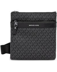 Michael Kors - Hudson Monogram Messenger Bag - Lyst