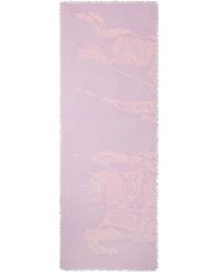 Burberry - Wide Knight Wool Scarf - Lyst