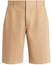Zegna - Summer Cotton-linen Chino Shorts - Lyst